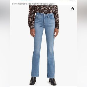 Womens Levi 725 Sky High Bootcut Jeans Size 25